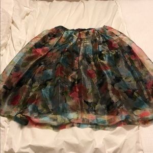 Flowery midi skirt
